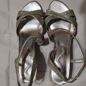 Nina Silver Glitter Heels